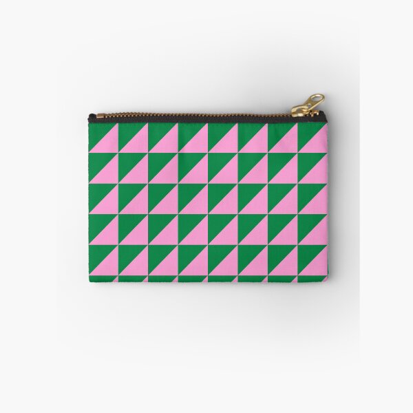 Item preview, Bright Pink and Green Geometric Pattern Grid in Triangles designed and sold by OneThreeSix.