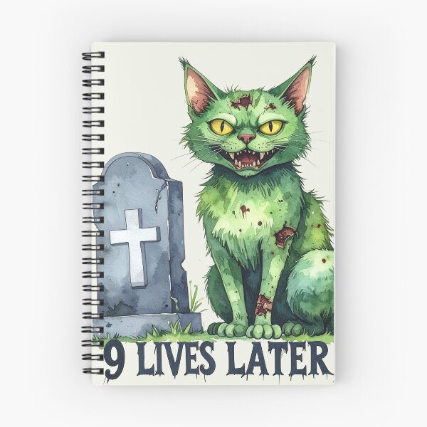 Item preview, Nine lives later, zombie cat designed and sold by LiskoDesign.