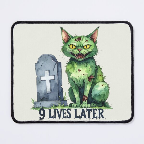 Item preview, Nine lives later, zombie cat designed and sold by LiskoDesign.