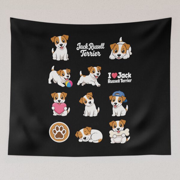 Item preview, Cute Jack Russell Terrier stickers and apparel design designed and sold by rafaeltto.