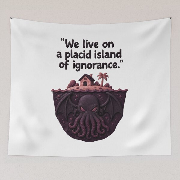 Item preview, H.P. Lovecraft Placid Island of Ignorance designed and sold by Fenay Designs.