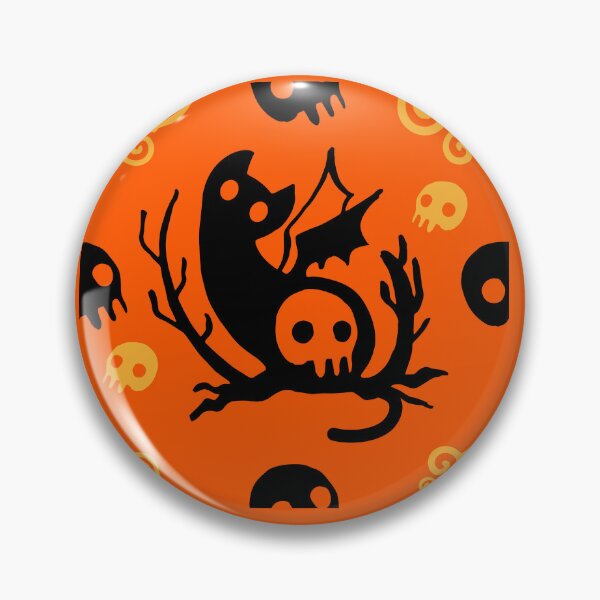 Item preview, Vampire skull cat halloween logo pattern designed and sold by Konopikyu.