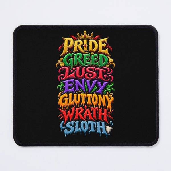 Item preview, Seven Deadly Sins – Bold Gothic Typography Design designed and sold by ArtisticHeart21.