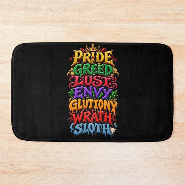 Item preview, Seven Deadly Sins – Bold Gothic Typography Design designed and sold by ArtisticHeart21.