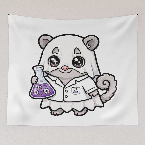 Item preview, Cute Ghost Possum Lab Eyeball Potion Art designed and sold by Wildlife-Walk.