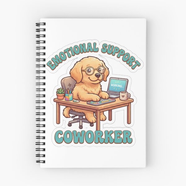 Item preview, Emotional Support Coworker Funny Golden Retriever Office Dog designed and sold by KreatoLab.