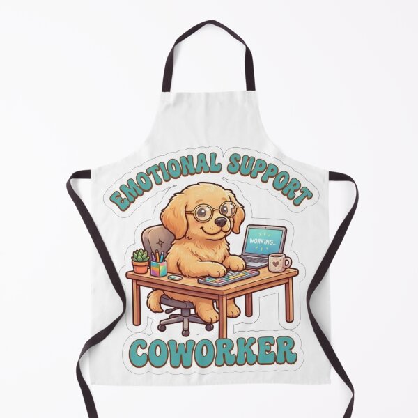 Item preview, Emotional Support Coworker Funny Golden Retriever Office Dog designed and sold by KreatoLab.