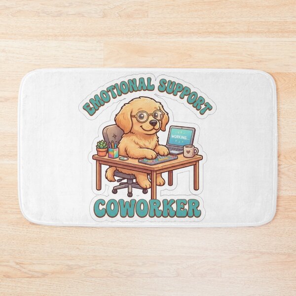 Item preview, Emotional Support Coworker Funny Golden Retriever Office Dog designed and sold by KreatoLab.