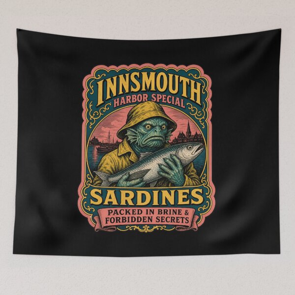 Item preview, H.P. Lovecraft Innsmouth Harbor Special Sardines designed and sold by Fenay Designs.