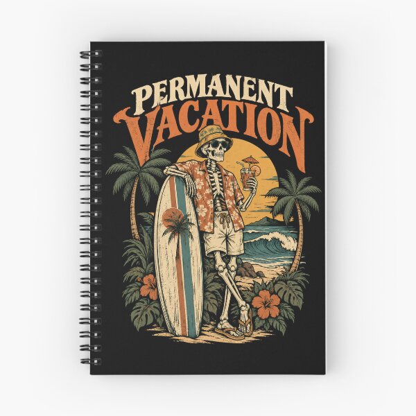 Item preview, Permanent Vacation – Vintage Skeleton Surfer designed and sold by PhilllandArt.