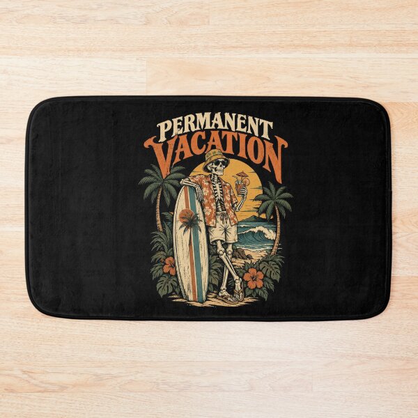 Item preview, Permanent Vacation – Vintage Skeleton Surfer designed and sold by PhilllandArt.