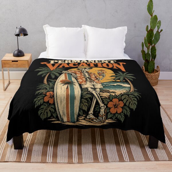 Item preview, Permanent Vacation – Vintage Skeleton Surfer designed and sold by PhilllandArt.