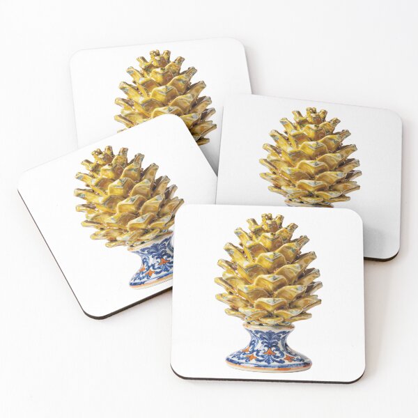 Item preview, yellow Sicily pine ceramic - Good luck charm - Italian Amulet designed and sold by WildArtIT.