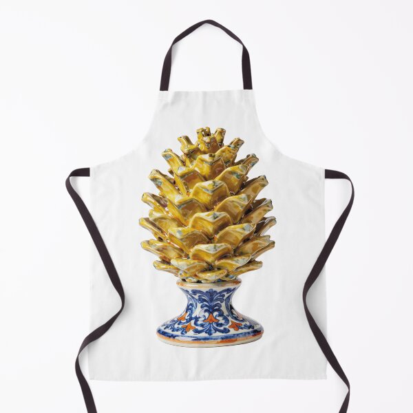Item preview, yellow Sicily pine ceramic - Good luck charm - Italian Amulet designed and sold by WildArtIT.