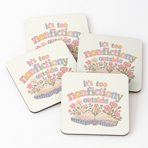 Item preview, It's Too Nonfictiony Outside Bookworm Cottagecore Floral Patchwork designed and sold by SunfullyYours.