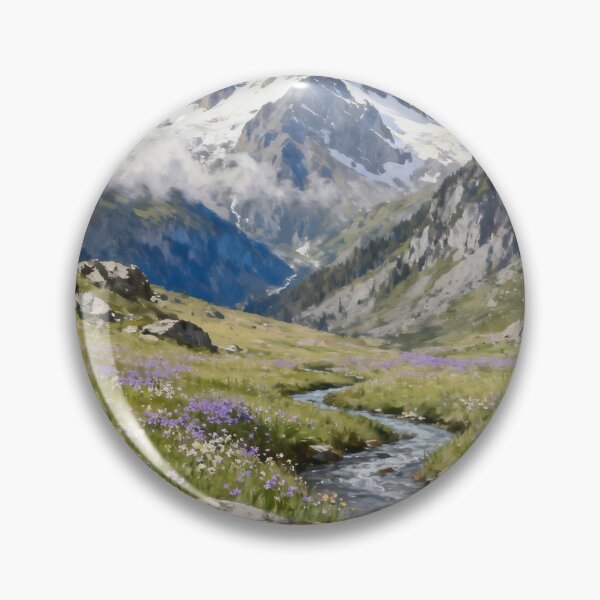Item preview, Alpine Meadow Wall Art, Mountain Wildflower Landscape, High Country Nature Painting, Mountain Home Decor designed and sold by stylishdzign.