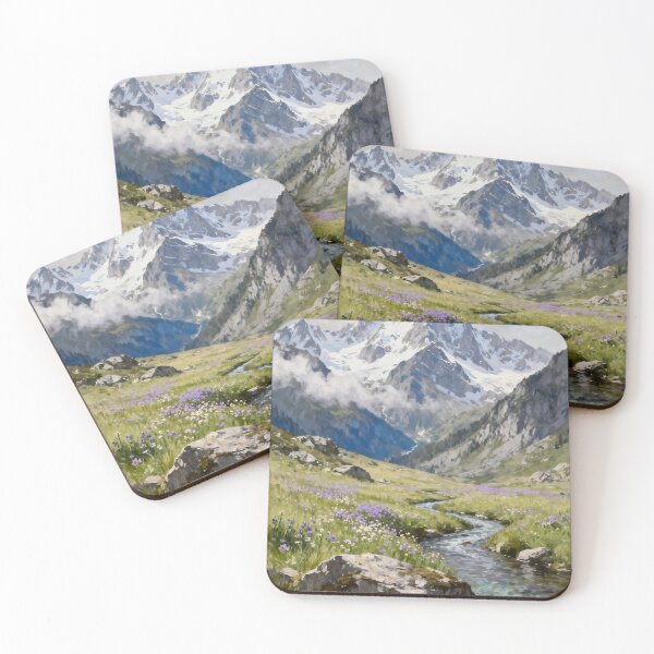 Item preview, Alpine Meadow Wall Art, Mountain Wildflower Landscape, High Country Nature Painting, Mountain Home Decor designed and sold by stylishdzign.