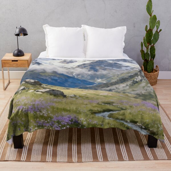 Item preview, Alpine Meadow Wall Art, Mountain Wildflower Landscape, High Country Nature Painting, Mountain Home Decor designed and sold by stylishdzign.
