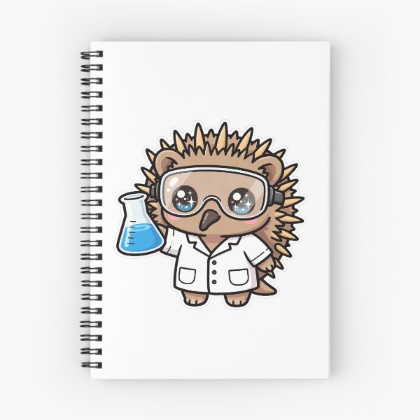 Item preview, Cute Echidna Scientist Blue Flask Lab Art designed and sold by Wildlife-Walk.