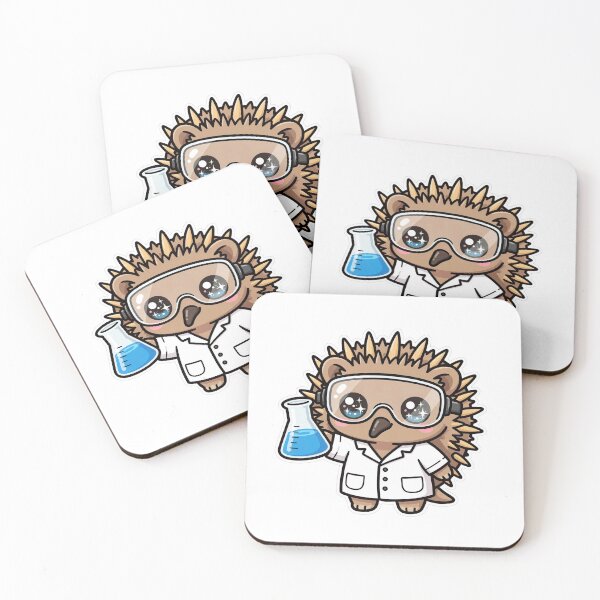 Item preview, Cute Echidna Scientist Blue Flask Lab Art designed and sold by Wildlife-Walk.