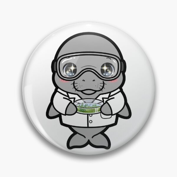 Item preview, Cute Dugong Scientist Petri Dish Seagrass Art designed and sold by Wildlife-Walk.