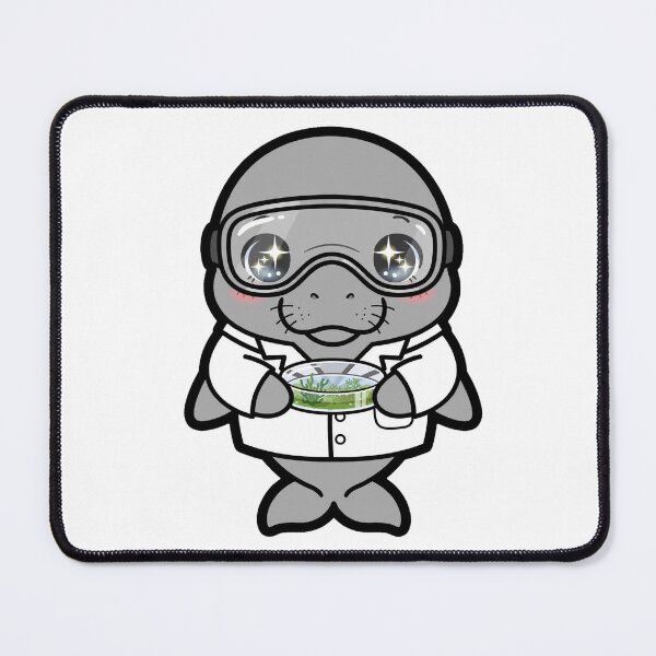 Item preview, Cute Dugong Scientist Petri Dish Seagrass Art designed and sold by Wildlife-Walk.