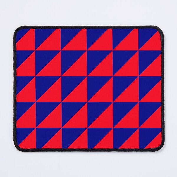 Item preview, Dark Blue and Red Geometric Grid in Triangles designed and sold by OneThreeSix.