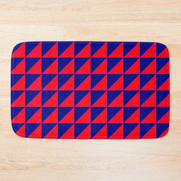 Item preview, Dark Blue and Red Geometric Grid in Triangles designed and sold by OneThreeSix.