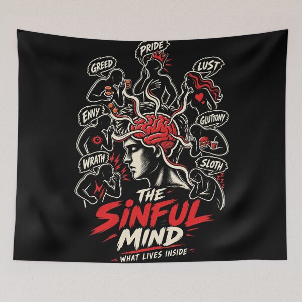 Item preview, The Sinful Mind – Seven Deadly Sins Design designed and sold by ArtisticHeart21.