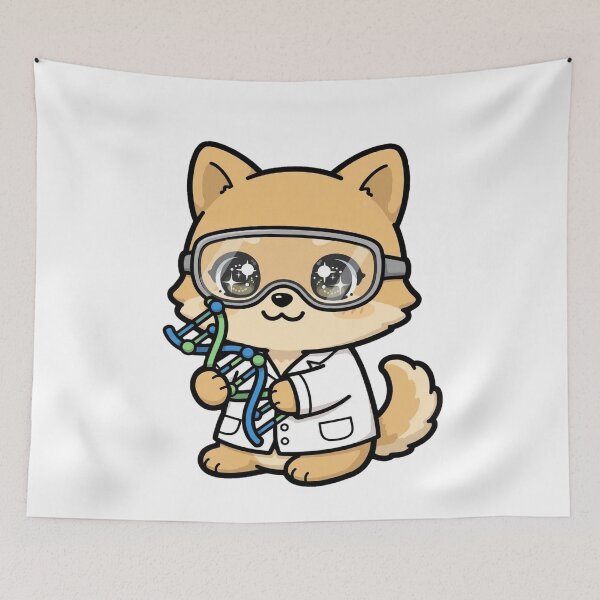 Item preview, Cute Dingo Scientist DNA Helix Genetics Art designed and sold by Wildlife-Walk.