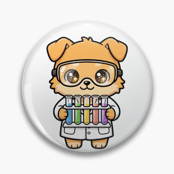 Item preview, Cute Dingo Scientist Rainbow Test Tubes Art designed and sold by Wildlife-Walk.