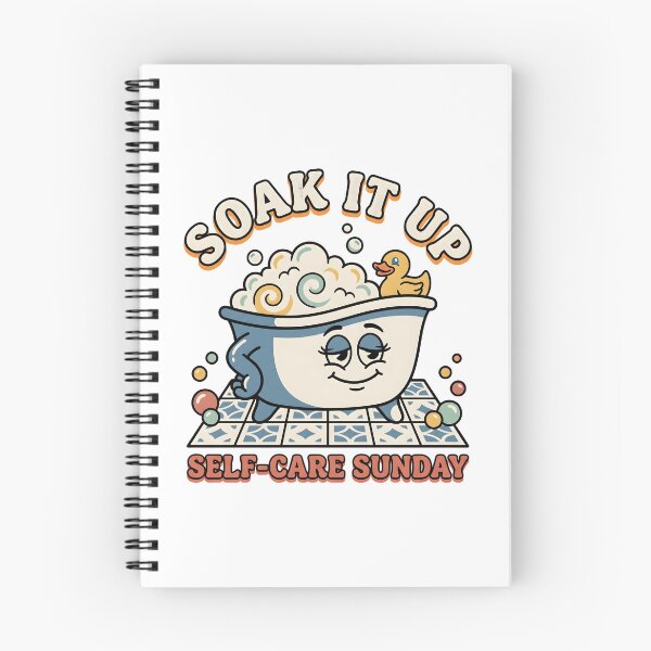 Item preview, Self Care Sunday Duck Bath Cute Relaxation Cartoon Design designed and sold by StickerNestYou.