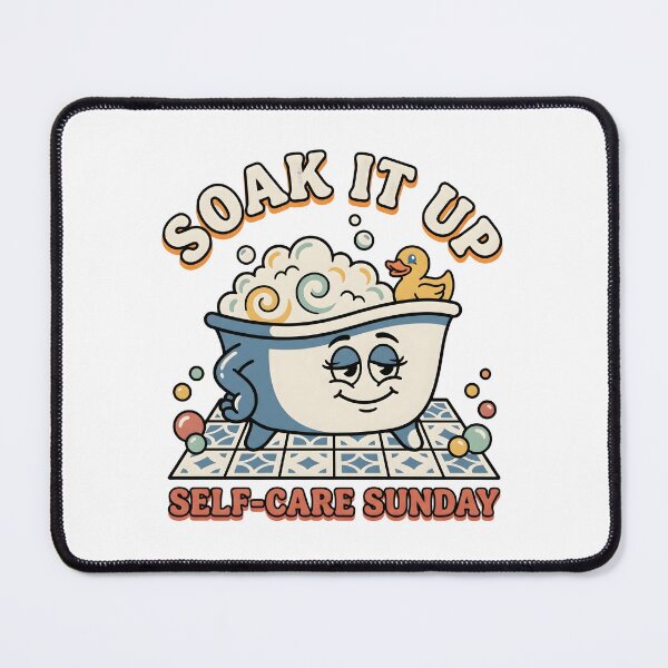 Item preview, Self Care Sunday Duck Bath Cute Relaxation Cartoon Design designed and sold by StickerNestYou.