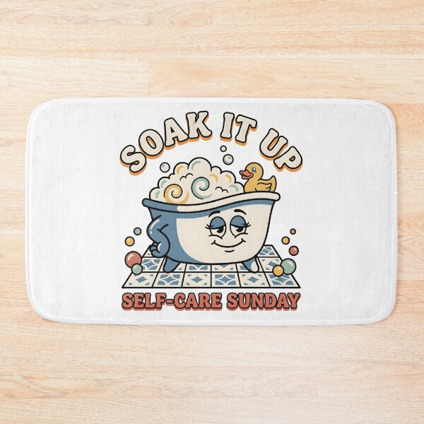 Item preview, Self Care Sunday Duck Bath Cute Relaxation Cartoon Design designed and sold by StickerNestYou.
