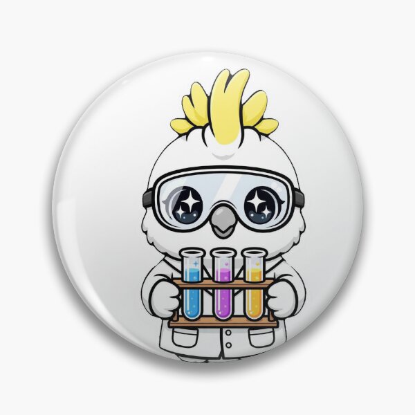 Item preview, Cute Cockatoo Scientist Rainbow Test Tube Rack designed and sold by Wildlife-Walk.
