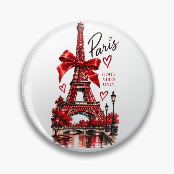 Item preview, Red Eiffel Tower Bow Aesthetic – Romantic Paris Vintage Glam Sticker designed and sold by AstraDrip Studio.