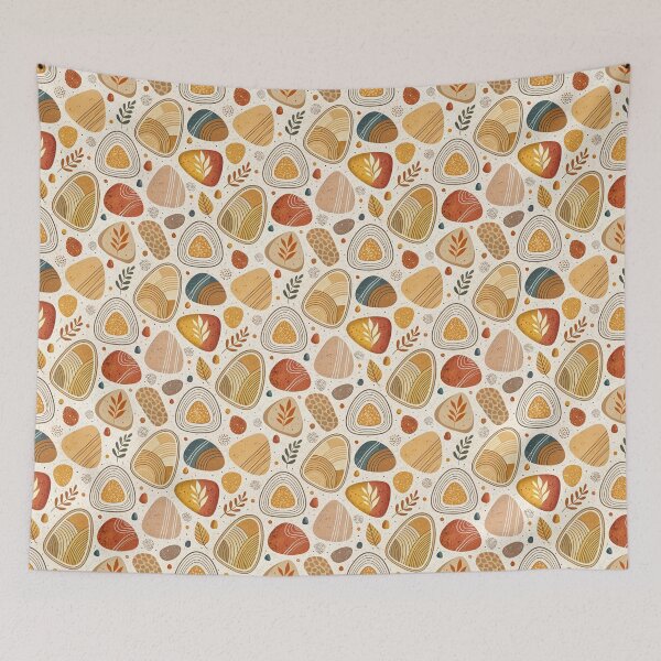 Item preview, Boho Terracotta Pebbles Pattern designed and sold by OpenFieldNotes.
