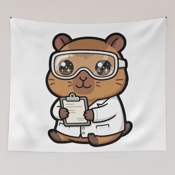 Item preview, Cute Capybara Scientist Clipboard Field Notes Art designed and sold by Wildlife-Walk.