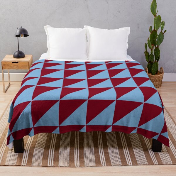 Item preview, Dark Red and Blue Geometric Grid in Triangles designed and sold by OneThreeSix.