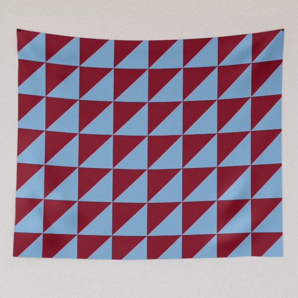 Item preview, Dark Red and Blue Geometric Grid in Triangles designed and sold by OneThreeSix.