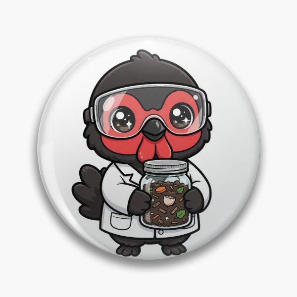 Item preview, Cute Brushturkey Scientist Compost Jar Ecosystem Art designed and sold by Wildlife-Walk.