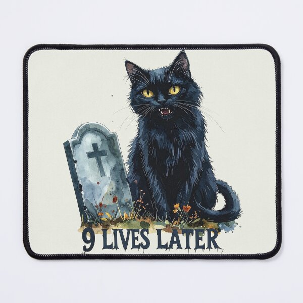 Item preview, Nine lives later, black cat designed and sold by LiskoDesign.
