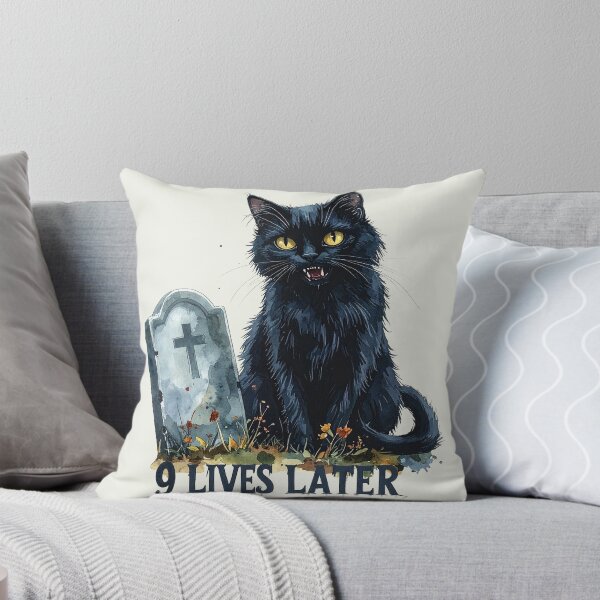 Item preview, Nine lives later, black cat designed and sold by LiskoDesign.