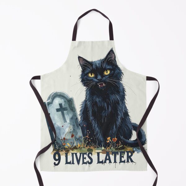 Item preview, Nine lives later, black cat designed and sold by LiskoDesign.