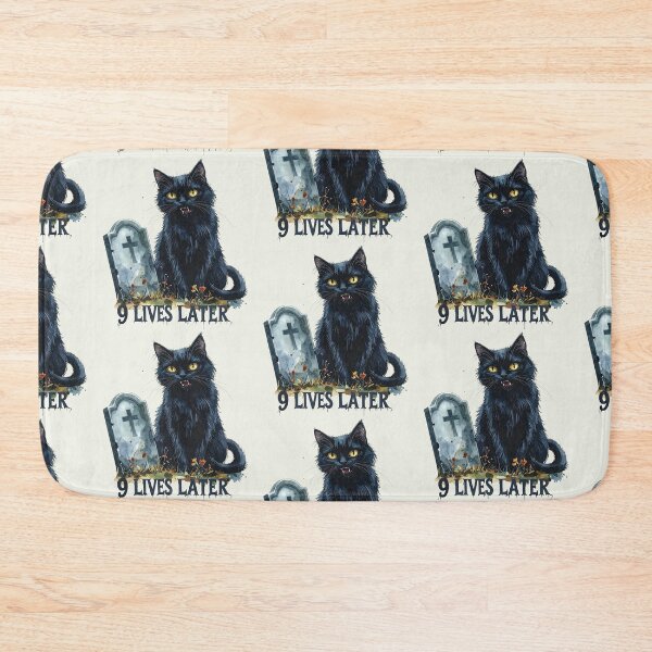 Item preview, Nine lives later, black cat designed and sold by LiskoDesign.
