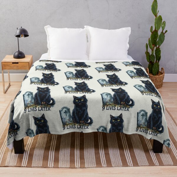 Item preview, Nine lives later, black cat designed and sold by LiskoDesign.