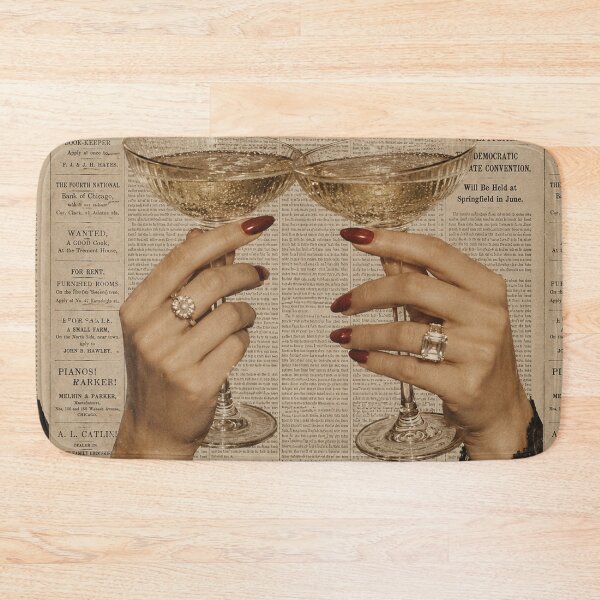 Item preview, Vintage Martini Girls Newspaper Collage designed and sold by Quiet Sun.