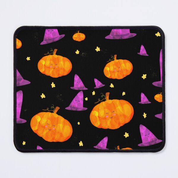 Item preview, Halloween Pattern - Pumpkins & Witches Hat  designed and sold by Clover Crow.
