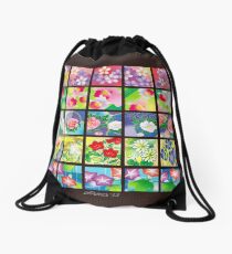 FLORAL PRINT AND PATTERNS Drawstring Bag