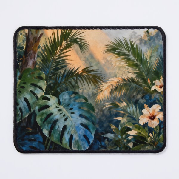 Item preview, Tropical Jungle Wall Art, Lush Botanical Painting, Rainforest Canopy Print, Exotic Nature Decor designed and sold by stylishdzign.